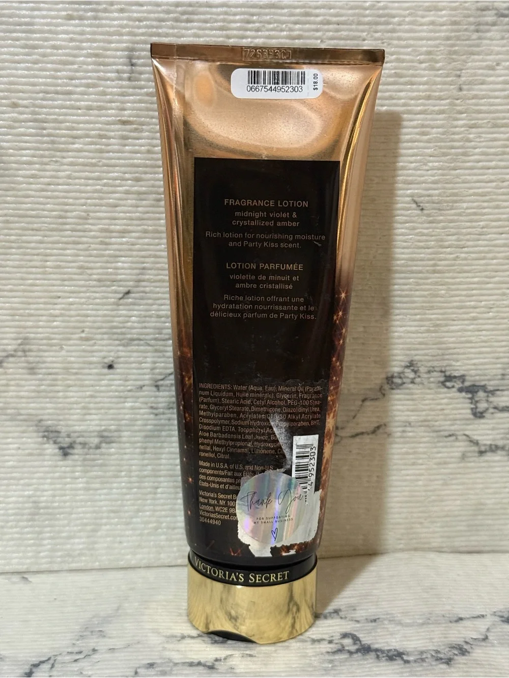 Victoria's Secret Party Kiss Fragrance Lotion - Gold